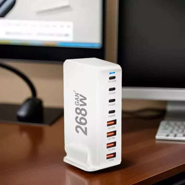 268w GaN USB C Fast Charger With Multiple Ports PD QC4.0 Phone Laptop 100w